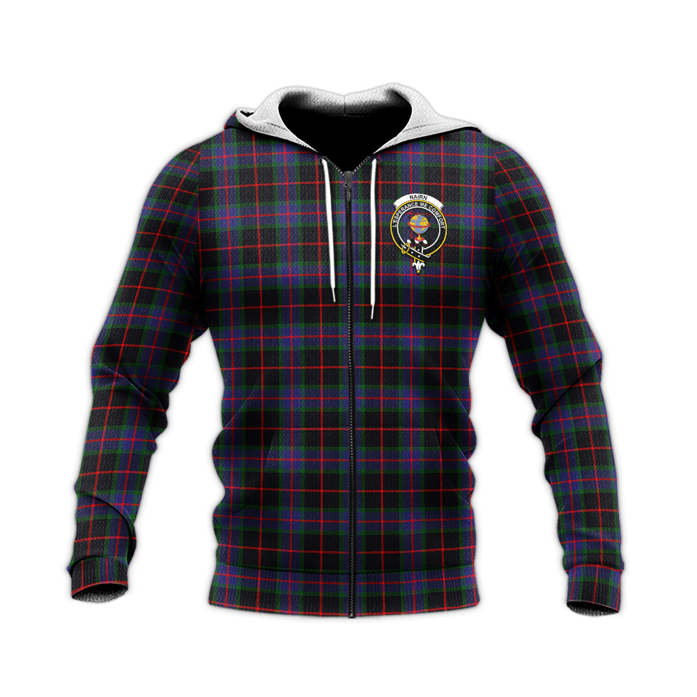 Nairn Tartan Knitted Hoodie with Family Crest Unisex Knitted Zip Hoodie - Tartan Vibes Clothing