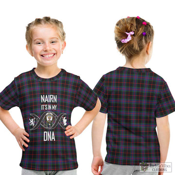 Nairn Tartan Kid T-Shirt with Family Crest DNA In Me Style - Tartan Vibes Clothing