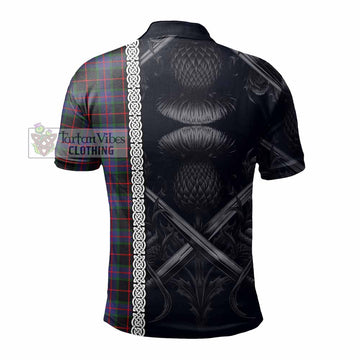 Nairn Tartan Polo Shirt with Family Crest Cross Sword Thistle Celtic Vibes - Tartan Vibes Clothing