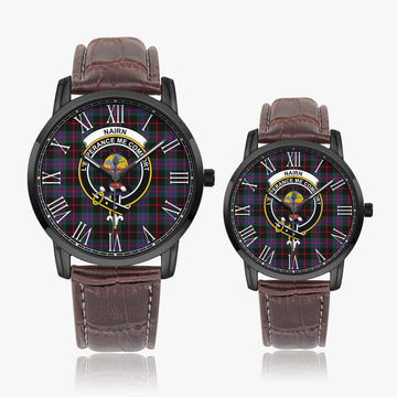 Nairn Tartan Family Crest Leather Strap Quartz Watch - Tartan Vibes Clothing