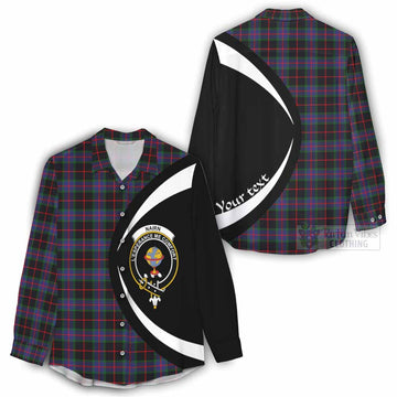 Nairn Tartan Women's Casual Shirt with Family Crest Circle Style - Tartan Vibes Clothing
