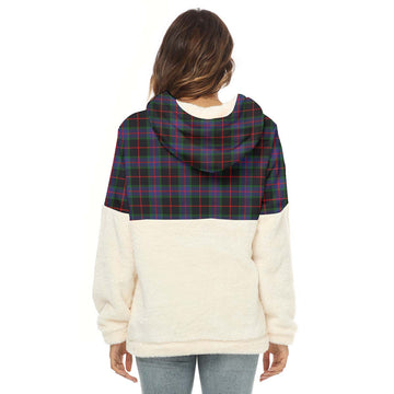 Nairn Tartan Half Style Women's Borg Fleece Hoodie with Half Zip - Tartan Vibes Clothing