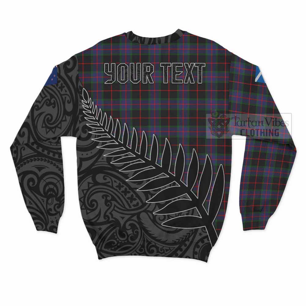 Nairn Crest Tartan Sweatshirt with New Zealand Silver Fern Half Style - Tartan Vibes Clothing