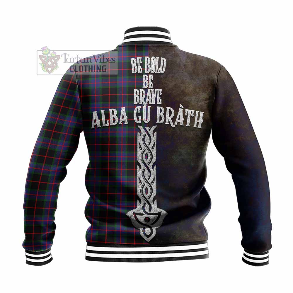 Nairn Tartan Family Crest Baseball Jacket Alba Gu Brath Be Brave Lion Ancient Style - Tartan Vibes Clothing