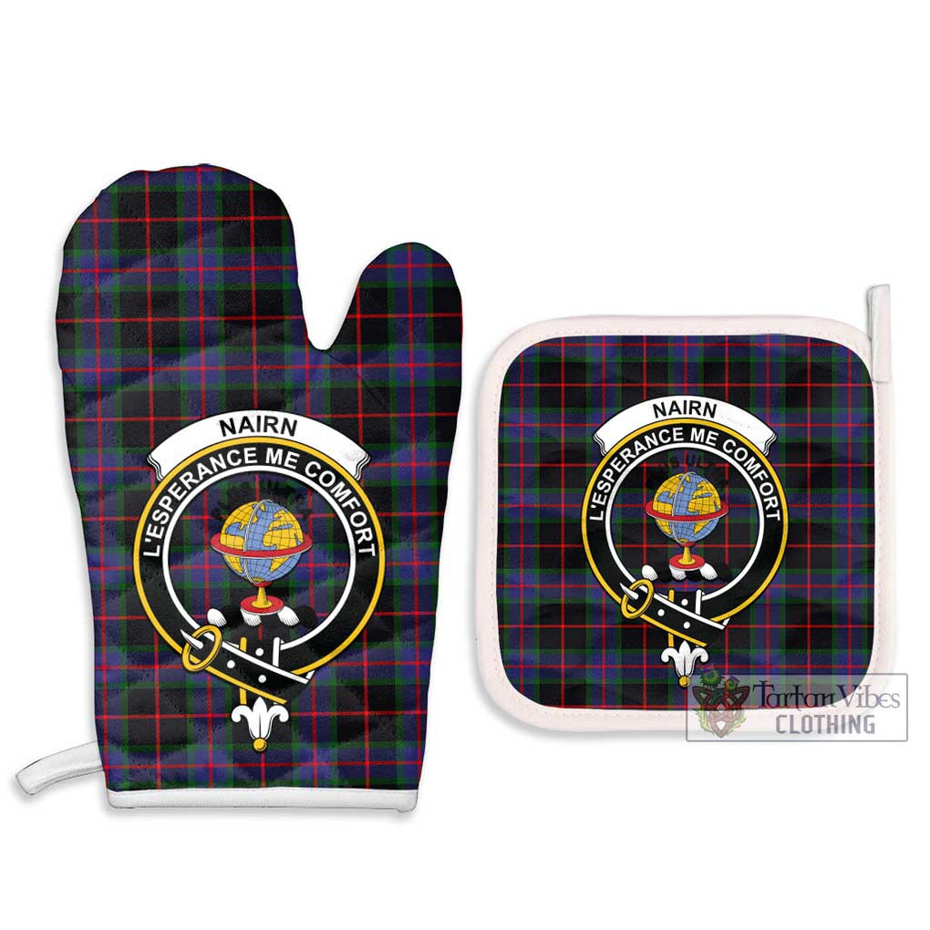 Nairn Tartan Combo Oven Mitt & Pot-Holder with Family Crest - Tartan Vibes Clothing