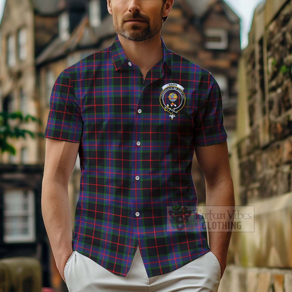 Nairn Tartan Hawaiian Shirt with Family Crest Celtic Skull Style - Tartan Vibes Clothing