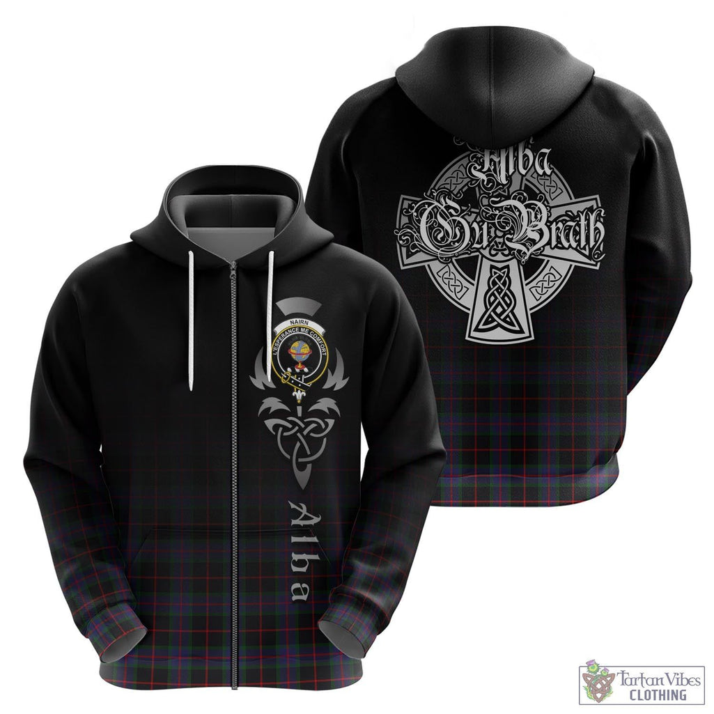 Nairn Tartan Hoodie Featuring Alba Gu Brath Family Crest Celtic Inspired - Tartan Vibes Clothing
