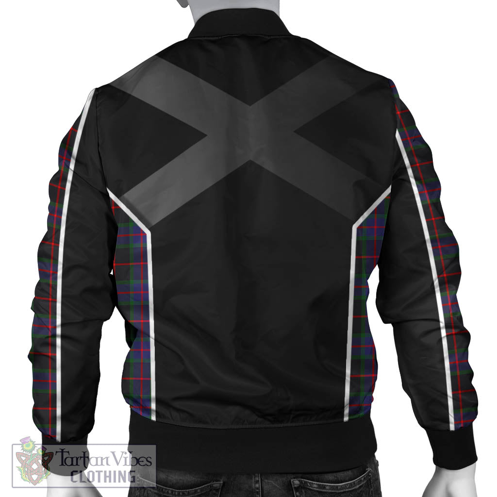 Nairn Tartan Bomber Jacket with Family Crest and Scottish Thistle Vibes Sport Style - Tartan Vibes Clothing