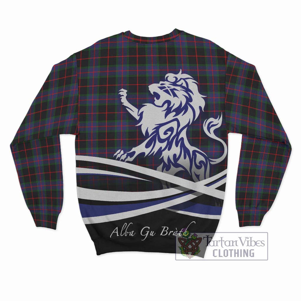 Nairn Tartan Sweatshirt with Alba Gu Brath Regal Lion Emblem - Tartan Vibes Clothing