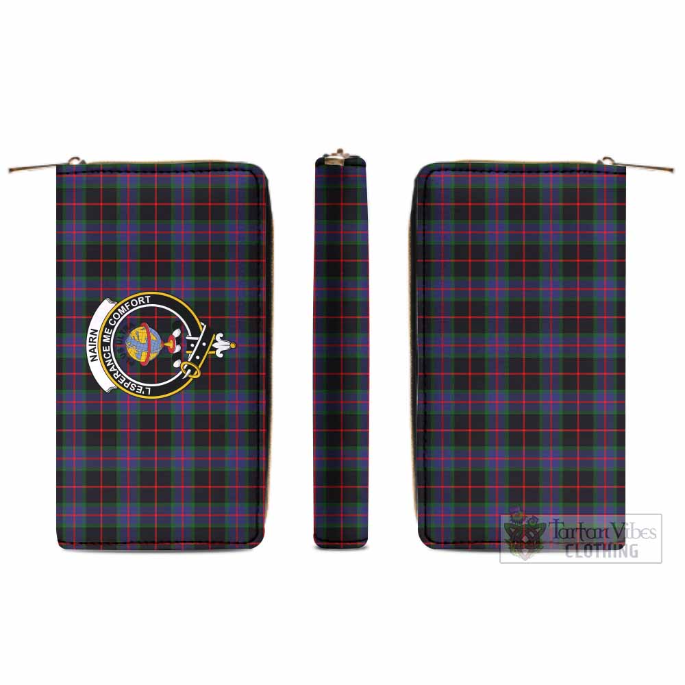 Nairn Tartan Women's Leather Wallet with Family Crest - Tartan Vibes Clothing