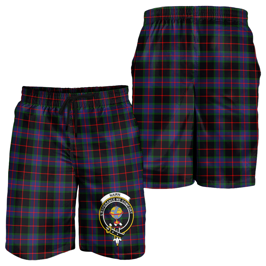 Nairn Tartan Mens Shorts with Family Crest - Tartan Vibes Clothing