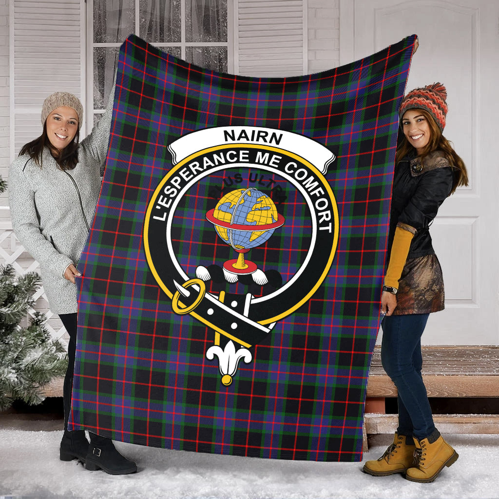 Nairn Tartan Blanket with Family Crest - Tartan Vibes Clothing