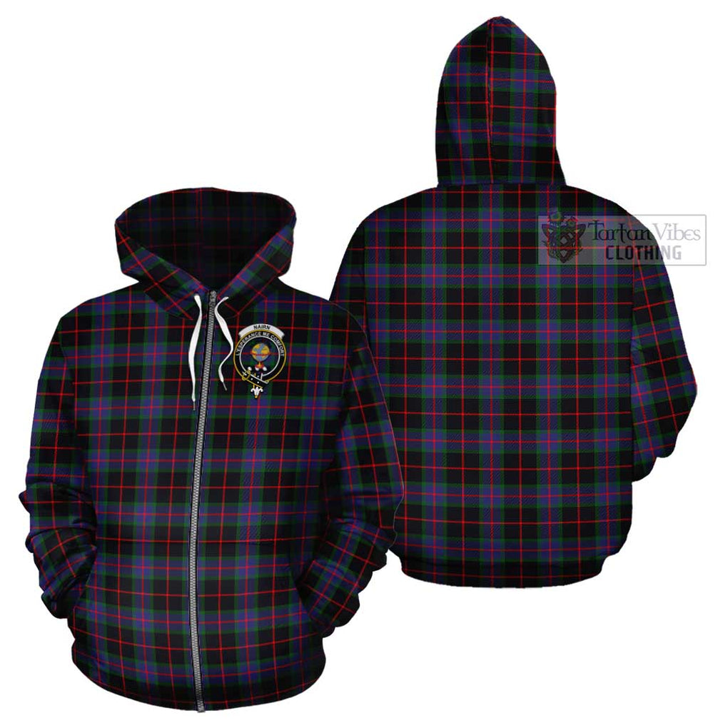 Nairn Tartan Cotton Hoodie with Family Crest - Tartan Vibes Clothing
