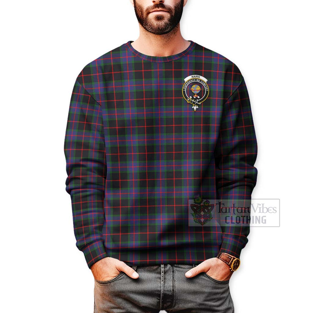 Nairn Tartan Sweatshirt with Family Crest Celtic Skull Style - Tartan Vibes Clothing