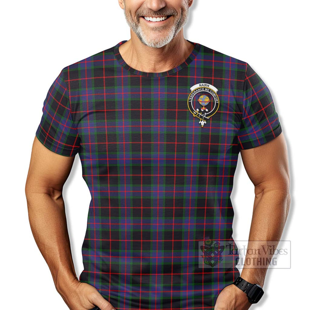 Nairn Tartan T-Shirt with Family Crest Celtic Skull Style - Tartan Vibes Clothing