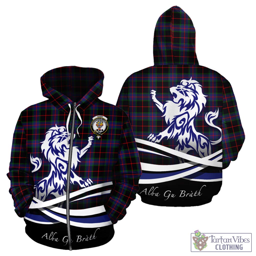 Nairn Tartan Hoodie with Alba Gu Brath Regal Lion Emblem - Tartan Vibes Clothing