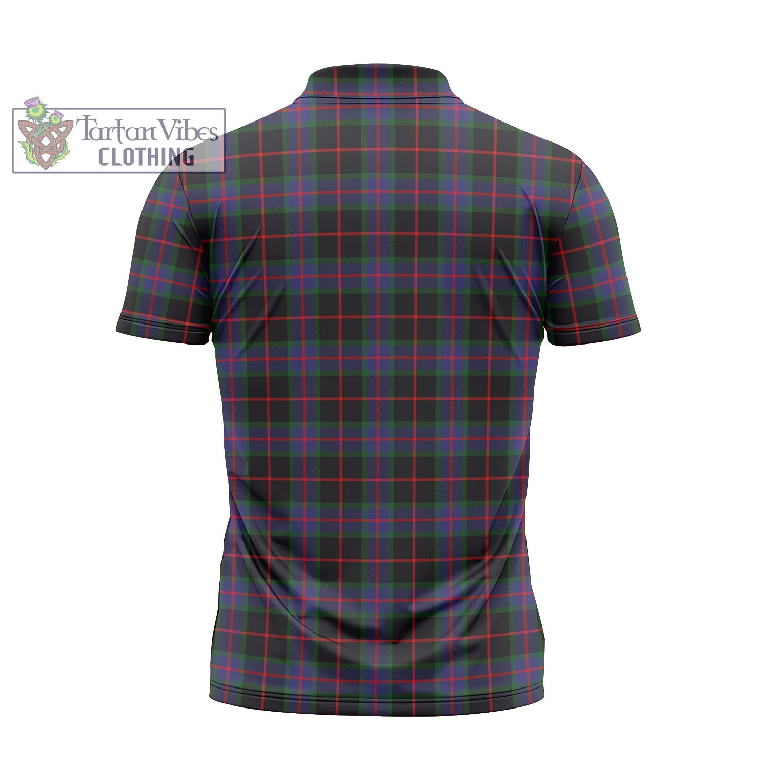 Nairn Tartan Zipper Polo Shirt with Family Crest - Tartan Vibes Clothing