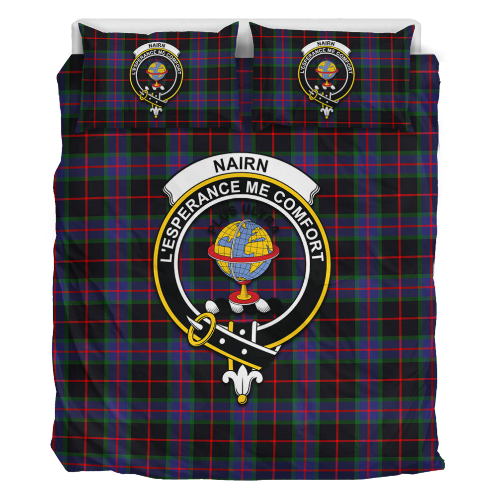 Nairn Tartan Bedding Set with Family Crest - Tartan Vibes Clothing