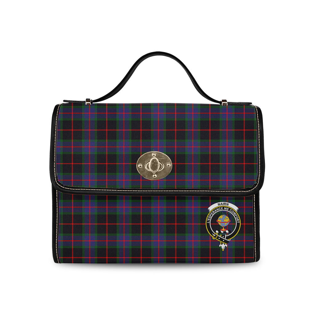 nairn-tartan-leather-strap-waterproof-canvas-bag-with-family-crest