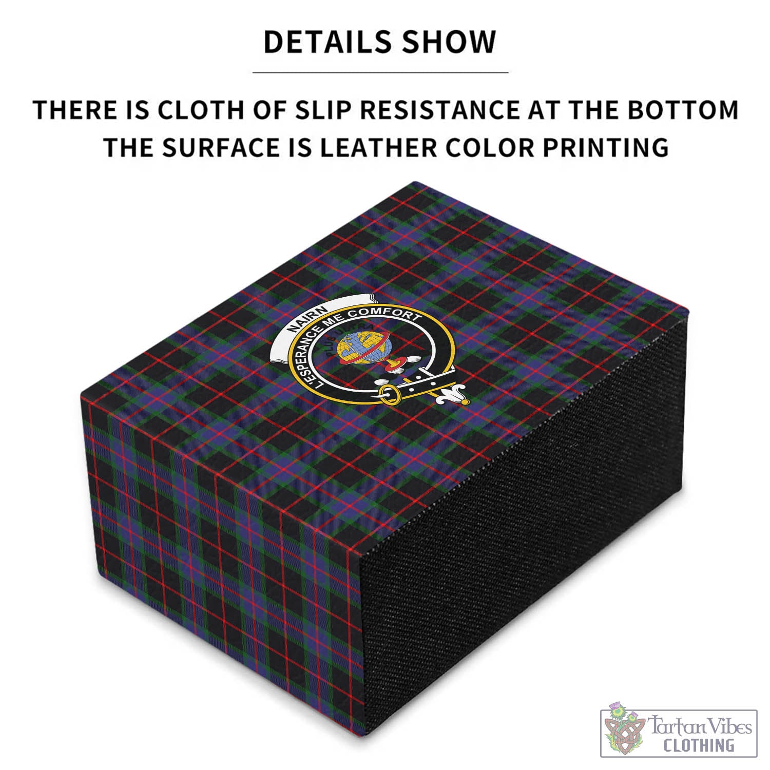 Nairn Tartan Crest Leather Handbag