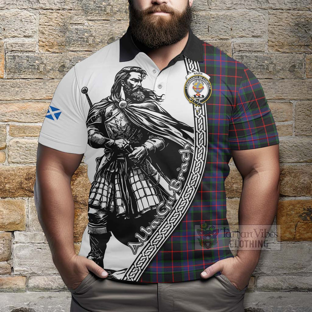 Nairn Tartan Clan Crest Polo Shirt with Highlander Warrior Celtic Style - Tartan Vibes Clothing