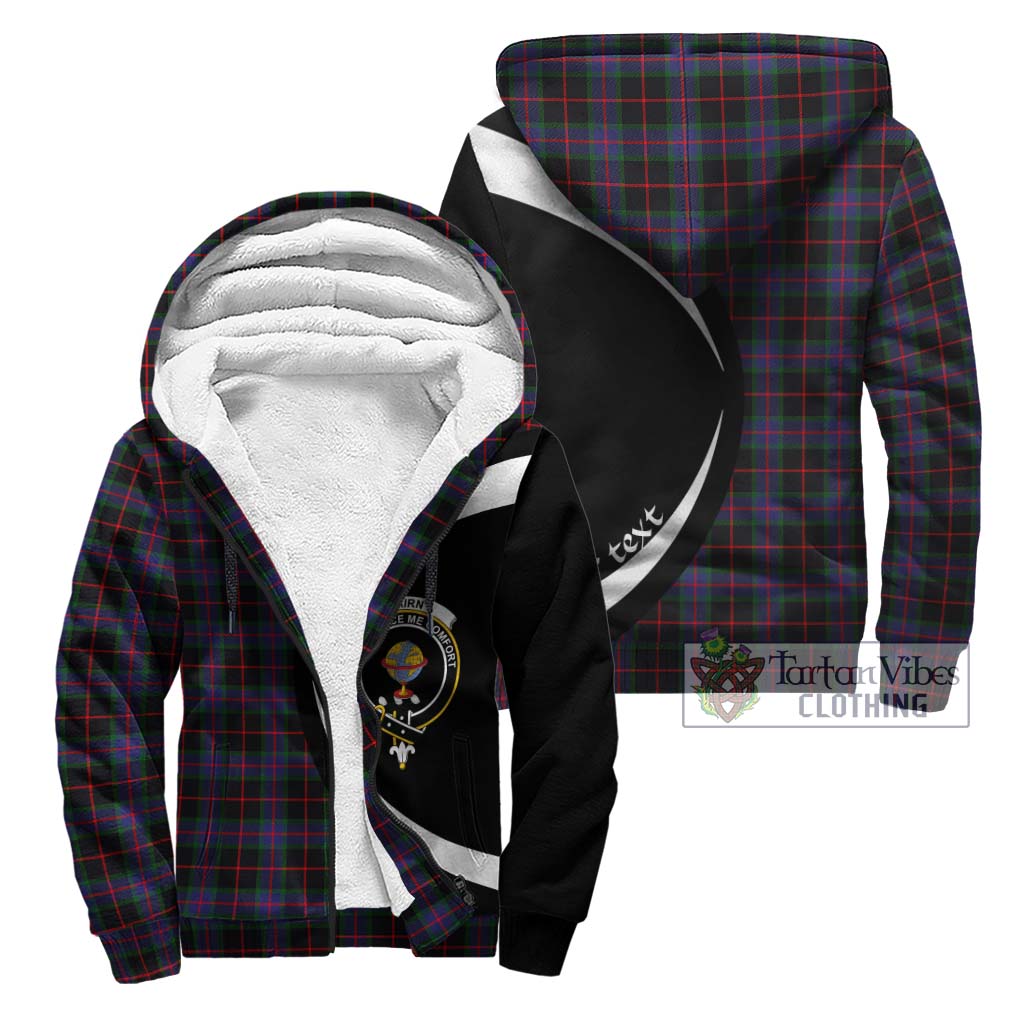 Nairn Tartan Sherpa Hoodie with Family Crest Circle Style Unisex - Tartan Vibes Clothing