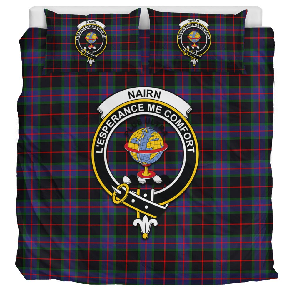 Nairn Tartan Bedding Set with Family Crest UK Bedding Set UK Super King 104*94 inch - Tartan Vibes Clothing
