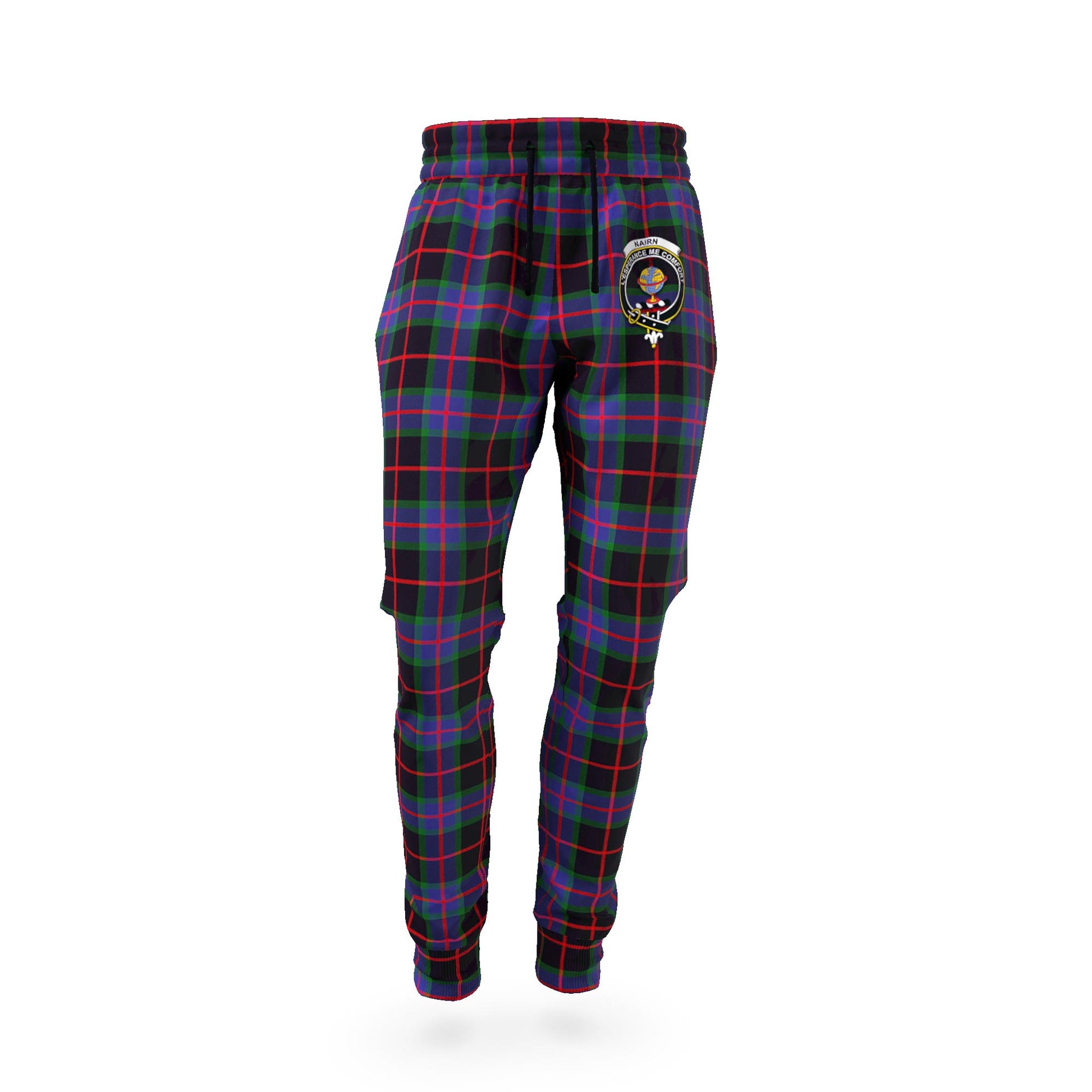 Nairn Tartan Joggers Pants with Family Crest - Tartan Vibes Clothing