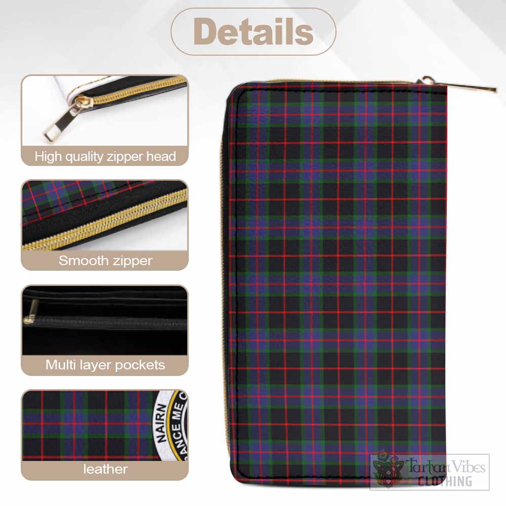 Nairn Tartan Women's Leather Wallet with Family Crest - Tartan Vibes Clothing