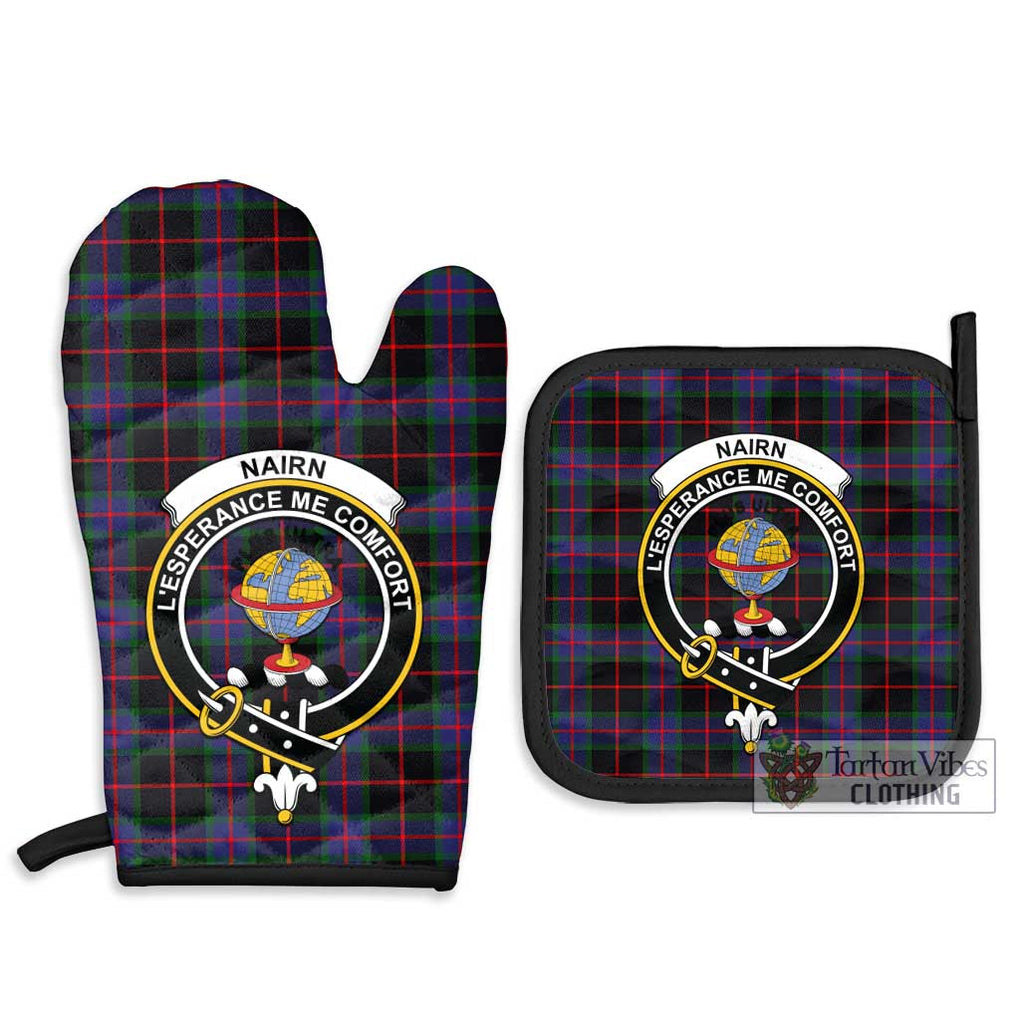 Nairn Tartan Combo Oven Mitt & Pot-Holder with Family Crest - Tartan Vibes Clothing