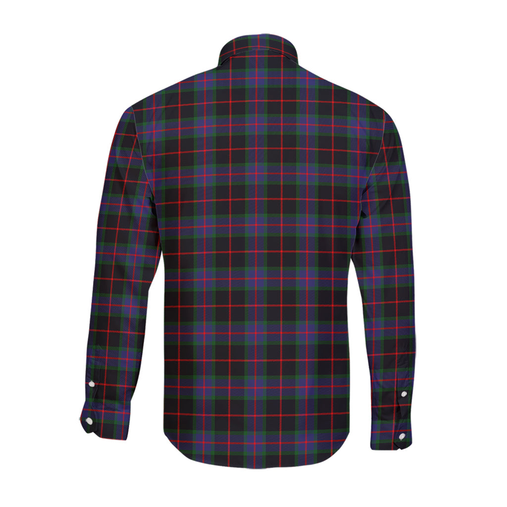 Nairn Tartan Long Sleeve Button Up Shirt with Family Crest - Tartan Vibes Clothing