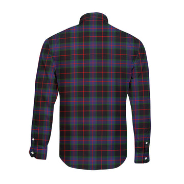 Nairn Tartan Long Sleeve Button Up Shirt with Family Crest - Tartan Vibes Clothing