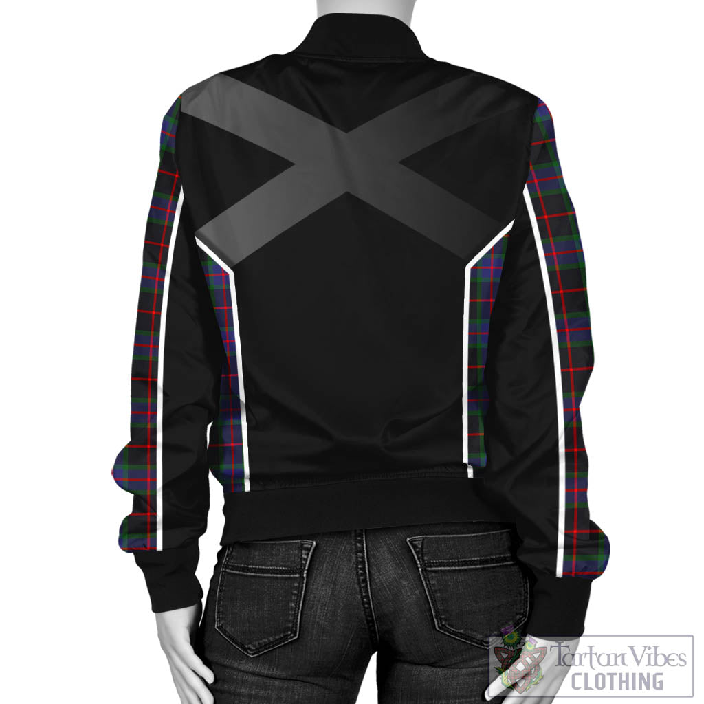Nairn Tartan Bomber Jacket with Family Crest and Scottish Thistle Vibes Sport Style - Tartan Vibes Clothing