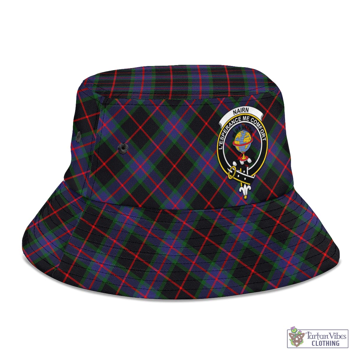 Nairn Tartan Bucket Hat with Family Crest - Tartan Vibes Clothing