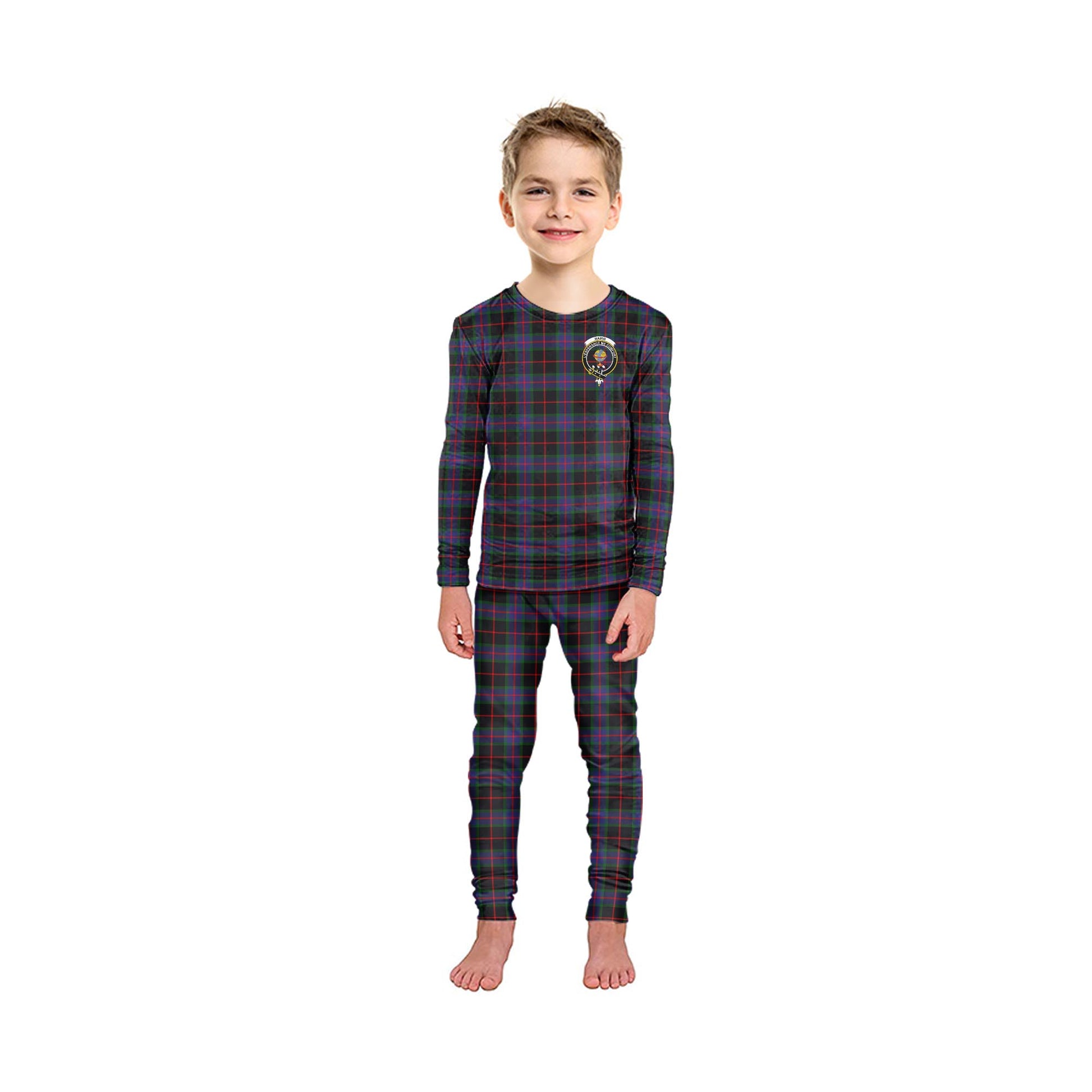 Nairn Tartan Pajamas Family Set with Family Crest - Tartan Vibes Clothing