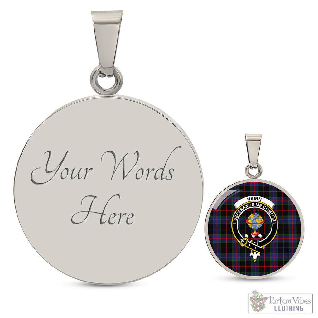 Nairn Tartan Circle Necklace with Family Crest Luxury Necklace (Silver) Yes - Tartan Vibes Clothing