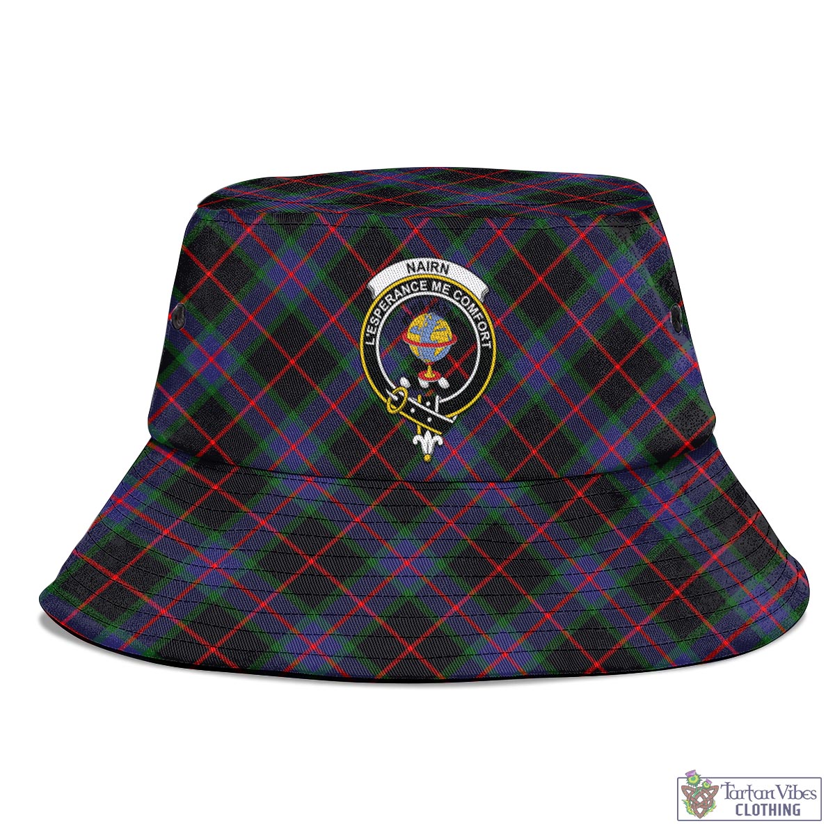 Nairn Tartan Bucket Hat with Family Crest - Tartan Vibes Clothing