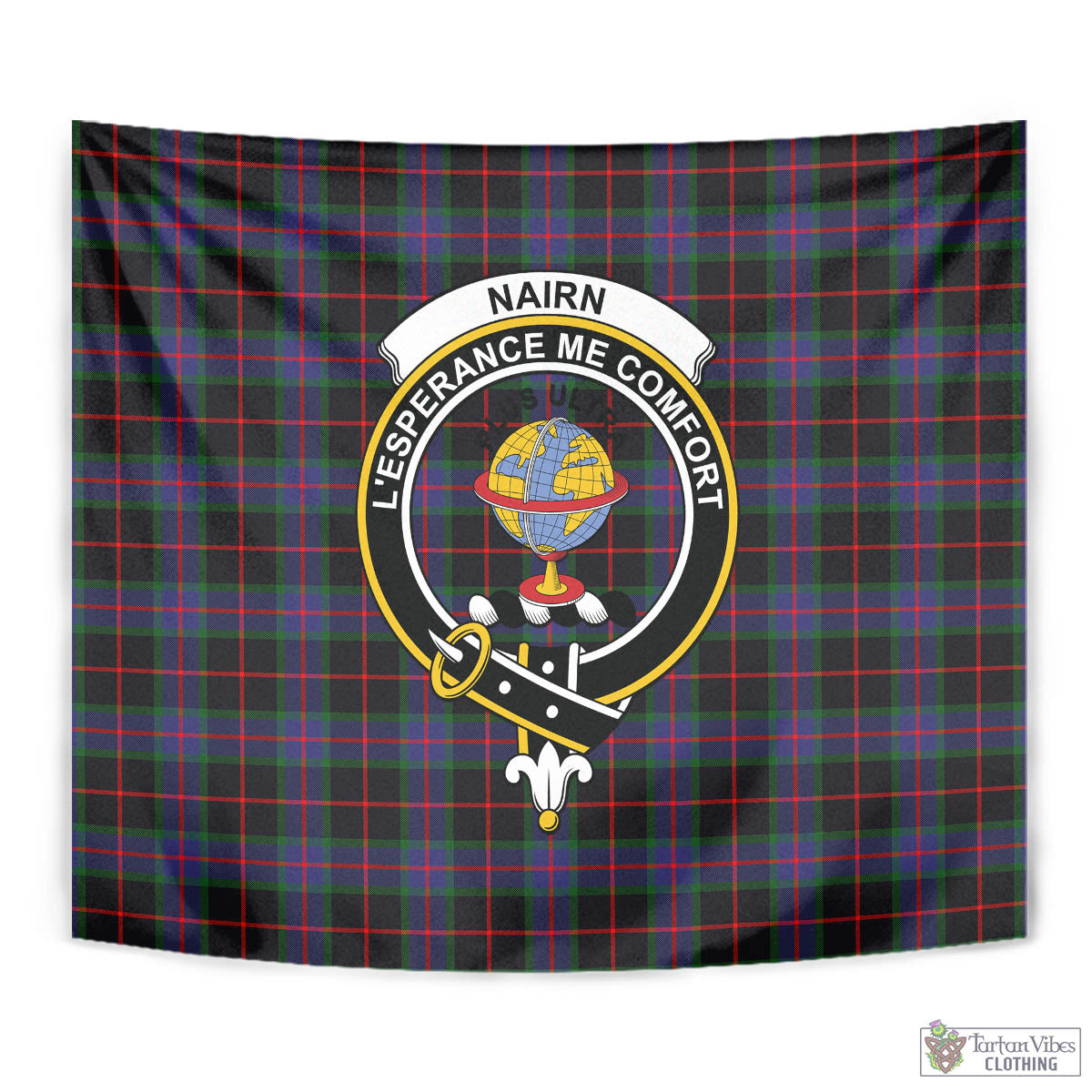 Nairn Tartan Tapestry Wall Hanging and Home Decor for Room with Family Crest - Tartan Vibes Clothing