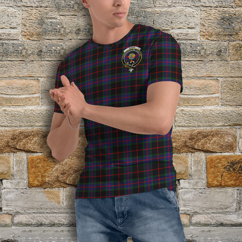 Nairn Tartan T-Shirt with Family Crest - Tartan Vibes Clothing