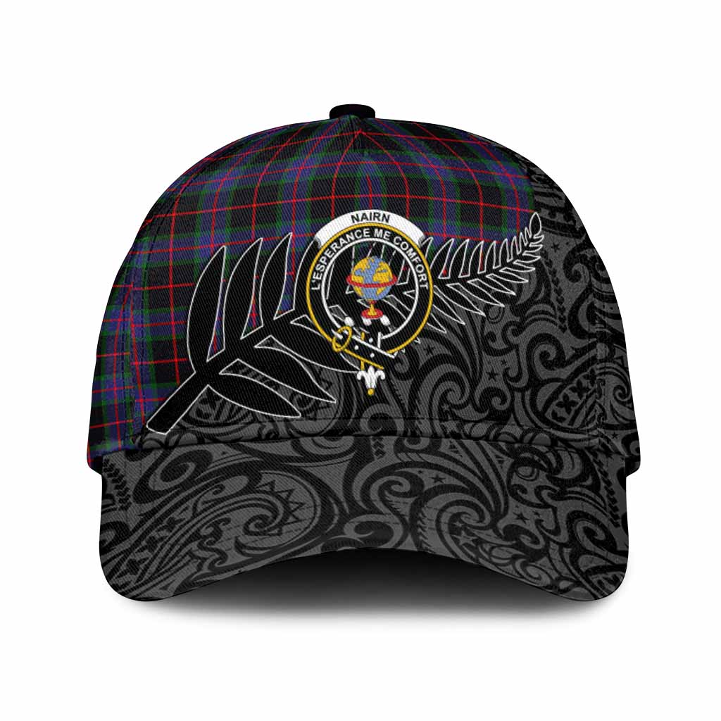 Nairn Crest Tartan Classic Cap with New Zealand Silver Fern Half Style