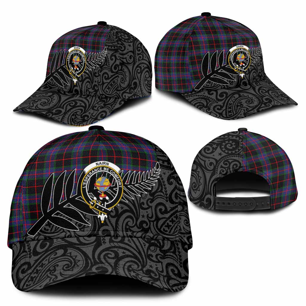 Nairn Crest Tartan Classic Cap with New Zealand Silver Fern Half Style