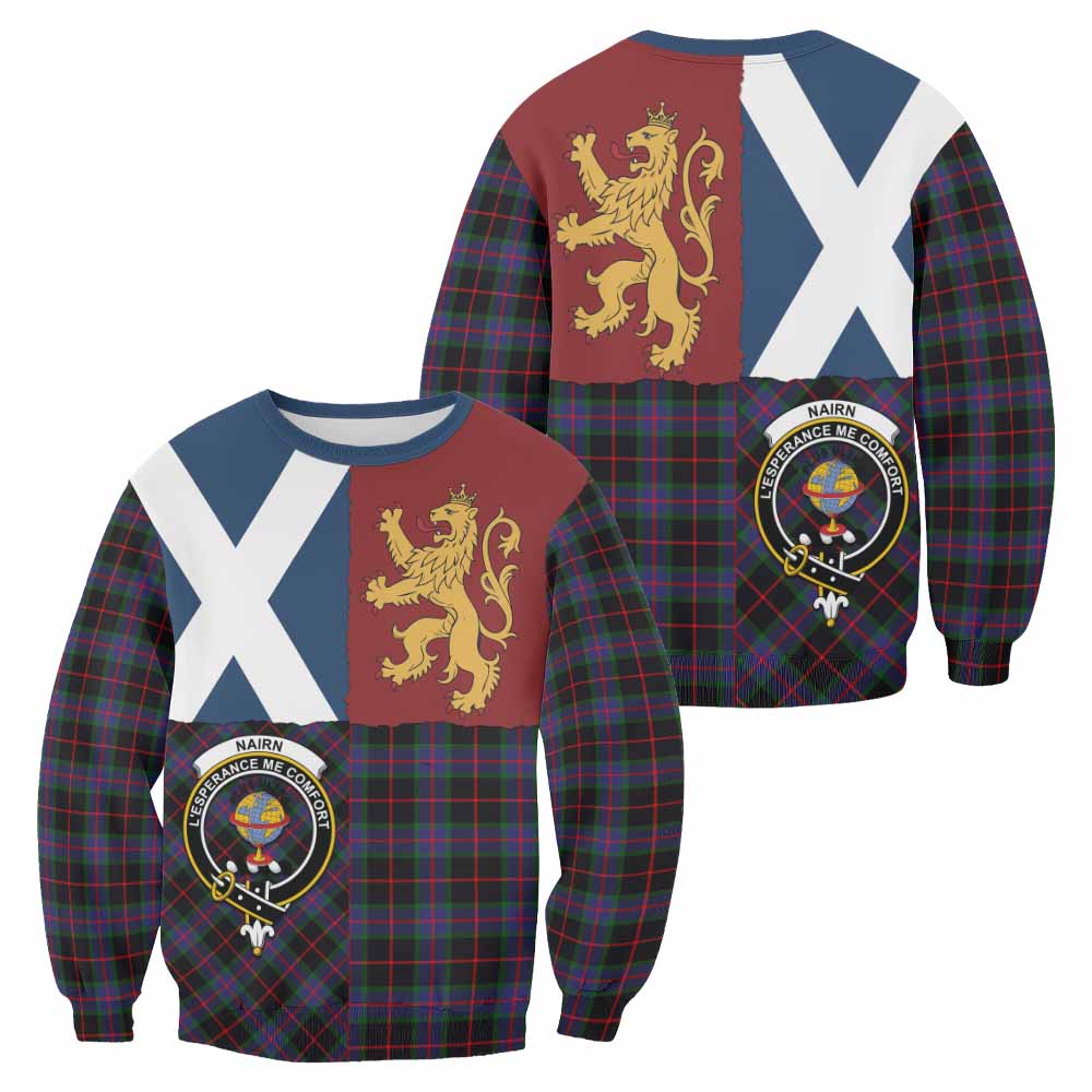 Nairn Crest Tartan Sweatshirt with Lion Rampant Saltire Style