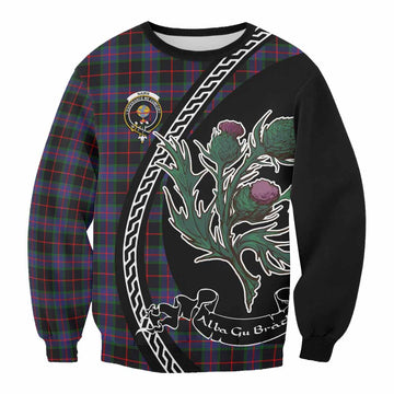 Nairn Family Crest Tartan Sweatshirt Alba Thistle Inspired - Tartan Vibes Clothing