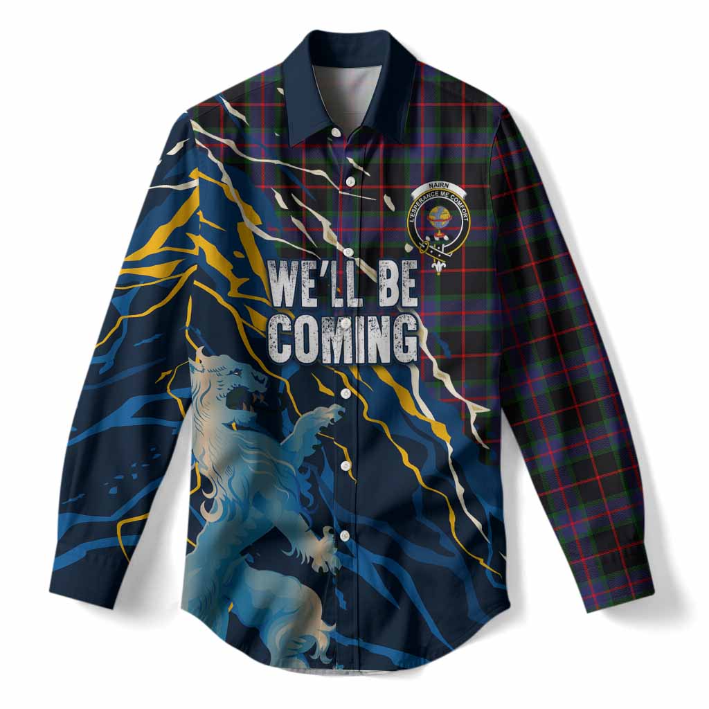 Nairn Scotland Tartan Women Casual Shirt WC2026 Football - We'll Be Coming