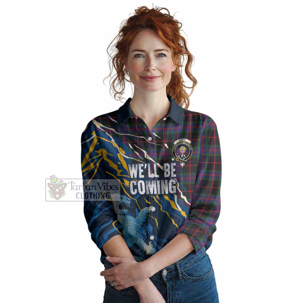 Nairn Scotland Tartan Women Casual Shirt WC2026 Football - We'll Be Coming