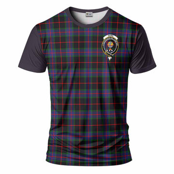 Nairn Tartan Accent T-Shirt with Family Crest