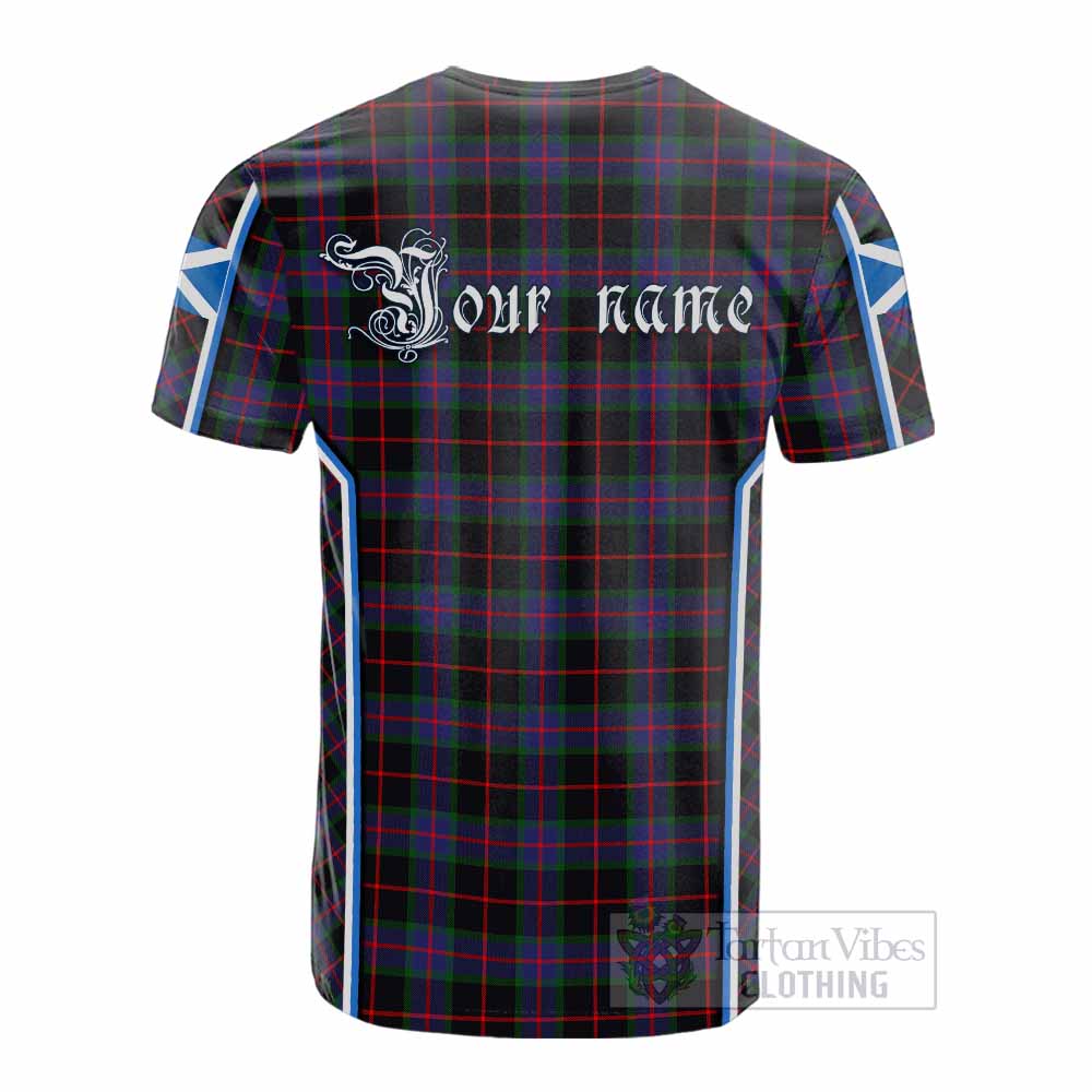 Nairn Tartan Crest Cotton T-shirt Scotland Coat of Arm Flag Style - Tartan Vibes Clothing