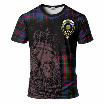Nairn Tartan Crest T-Shirt Crowned Lion Heritage Style