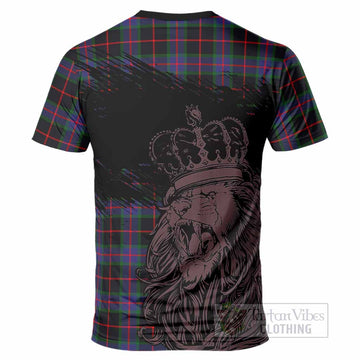Nairn Tartan Crest T-Shirt Crowned Lion Heritage Style