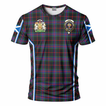 Nairn Tartan Crest T-shirt Scotland Coat of Arm Flag Style - Tartan Vibes Clothing